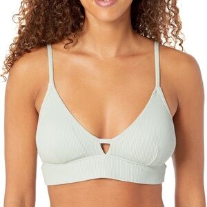 Hanes Women Eco Lux-Longline Triangle Green Waffle Bra. Size L/D-DD. P3/A